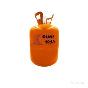 Cilindro de Gas Refrigerante R-404A marca UNI de 10.9kg para sistemas de frío industrial y cámaras frigoríficas - Thermoquality Chile.